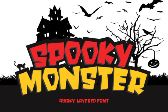 Spooky Monster: A Bold Font for Halloween Design